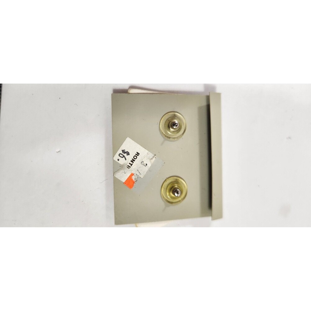 Vintage Genuine Ceramic Art Deco FA Style Black And White Pierced Earrings NEW! - Picture 2 of 3